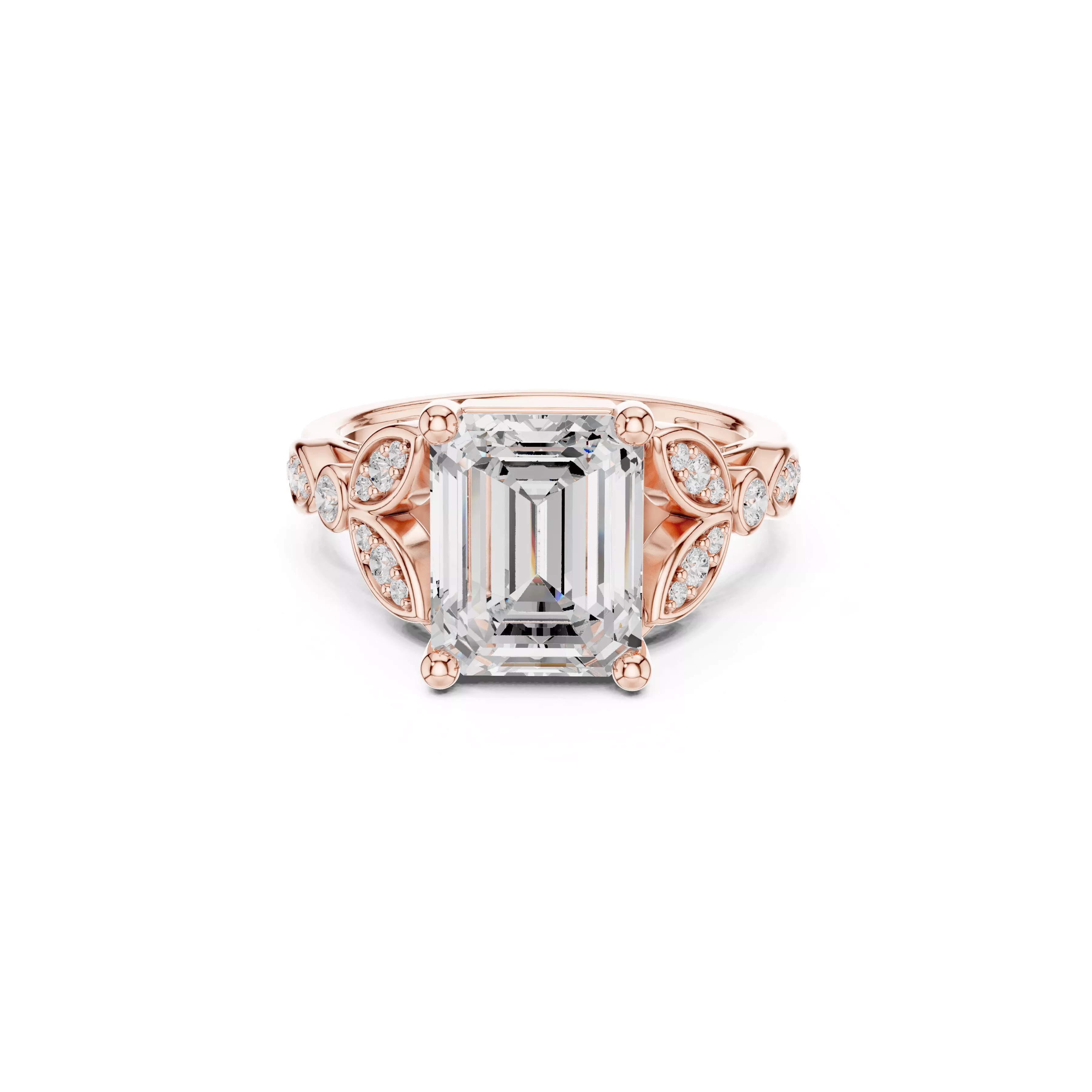 Custom Fine Jewelry Diamond Ring Gold Band STL 3DM 392 3D print model