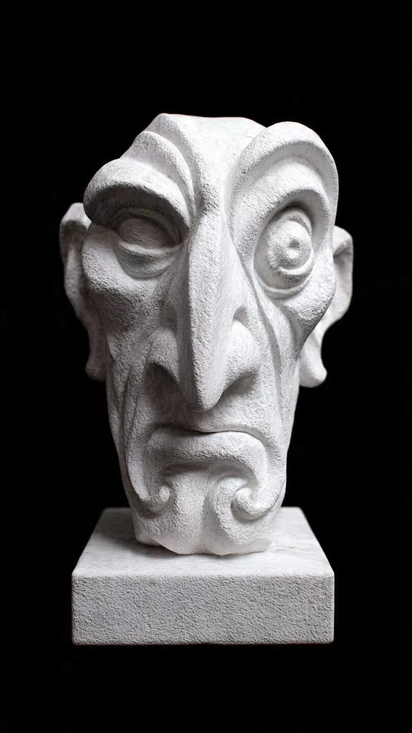 Abstract Tribal Mask Bust 3D Print Model 3D print model