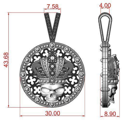 The Skull of the King 3D print model_7