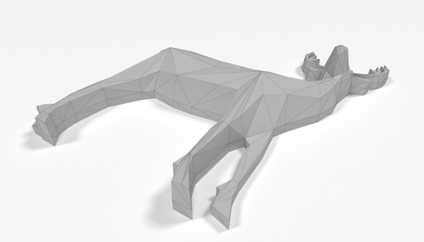 Low Poly Deer Abstract Broche Broche For 3D Printing Art 3D print model_6