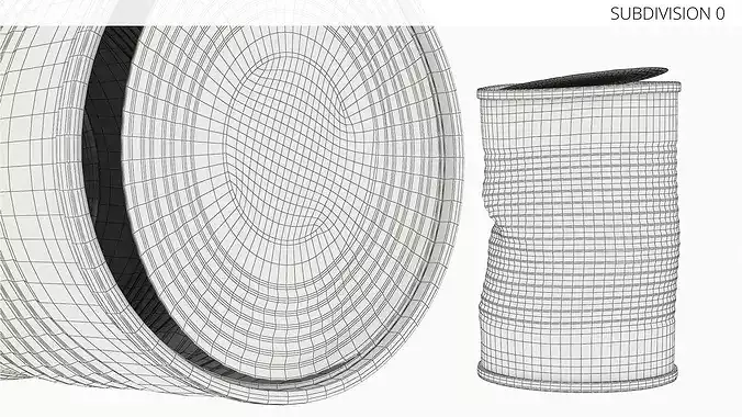 Crumpled Campbells Brighton Soup Can 3D model 7