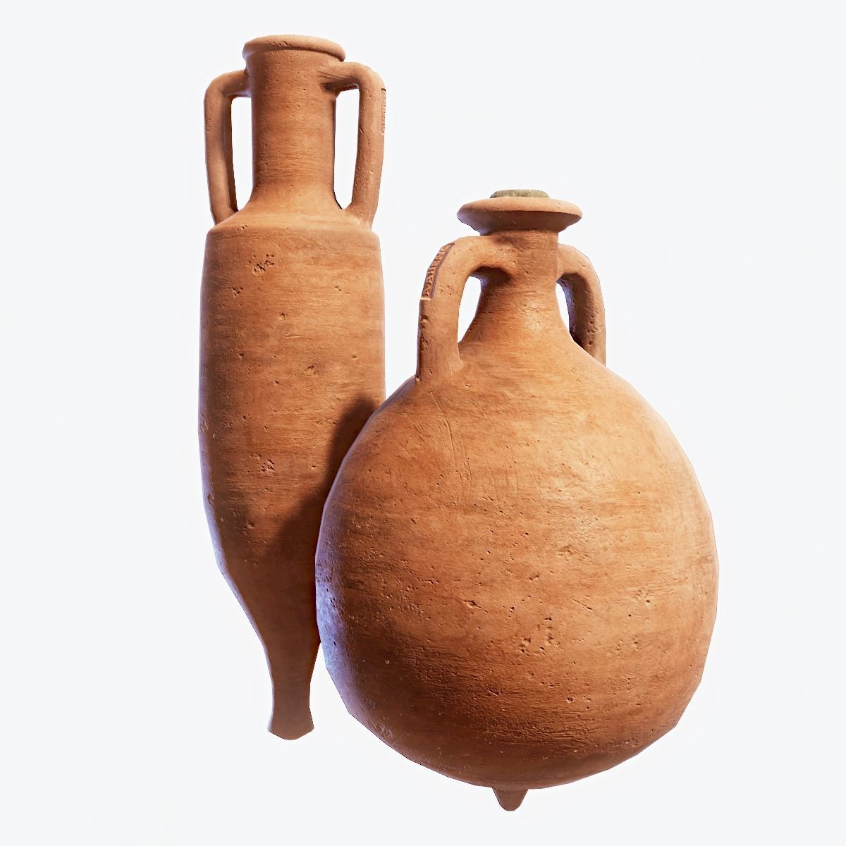 Roman Amphora Pack Low-poly 3D model_0