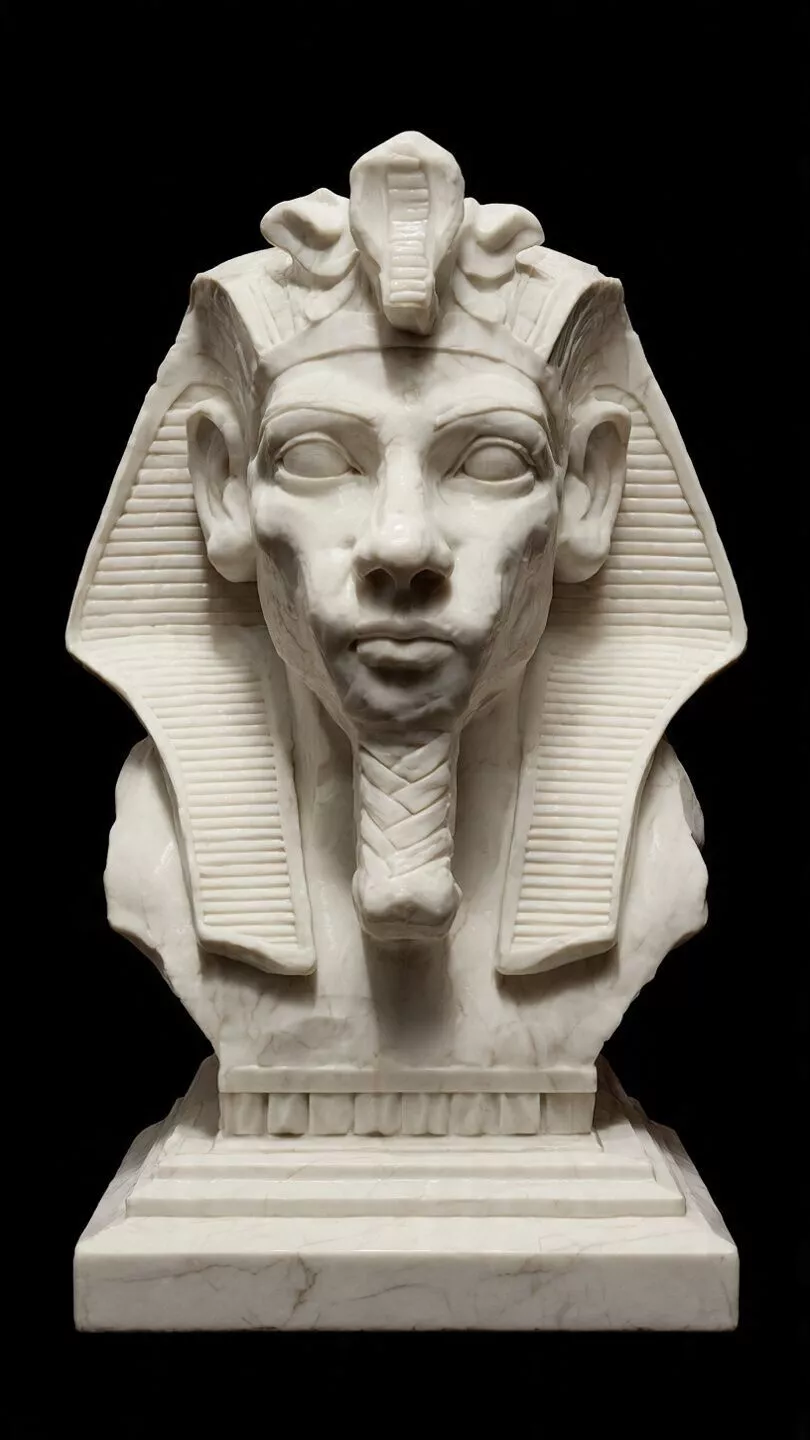 Egyptian Pharaoh Bust 3D Print Model Egypt Sculpture 3D print model