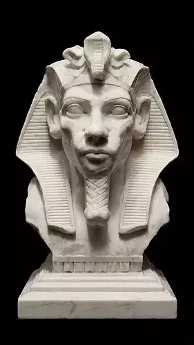 Egyptian Pharaoh Bust 3D Print Model  Egypt Sculpture 
