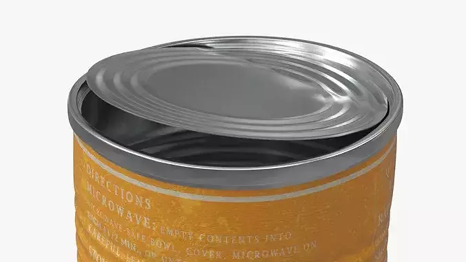 Crumpled Campbells Horsham Soup Can 3D model 5