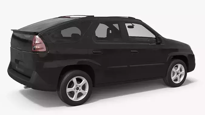 Five-Door Urban Utility Vehicle Black 3D model 6