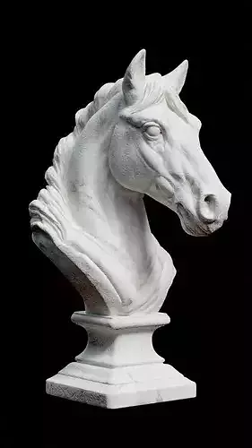 Classical Horse Head Bust 3D Print Model