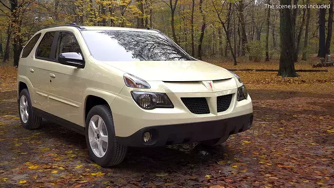 Pontiac Aztek Crossover SUV 2004 Beige 3D model 2