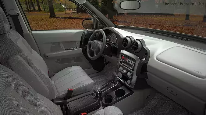 Pontiac Aztek Crossover SUV 2004 Beige 3D model 4