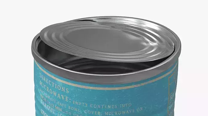 Crumpled Can Soup Campbells Chichester 3D model 5