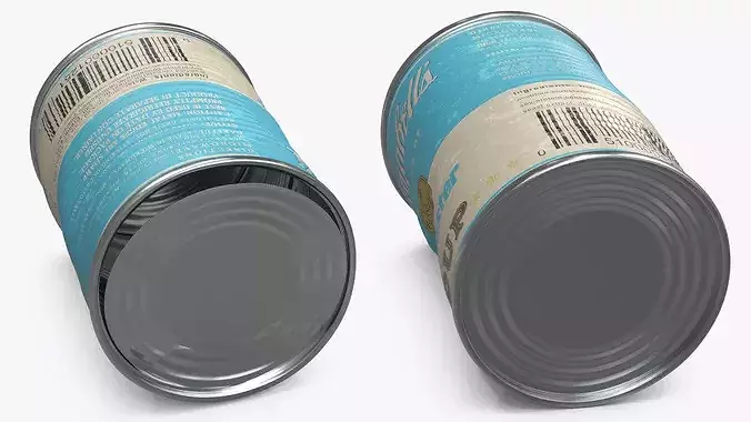 Crumpled Can Soup Campbells Chichester 3D model 4
