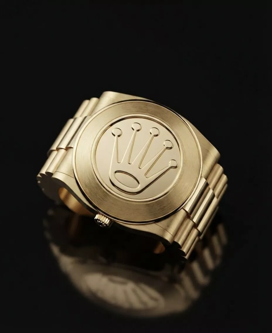 Crown king watch ring 3D print model