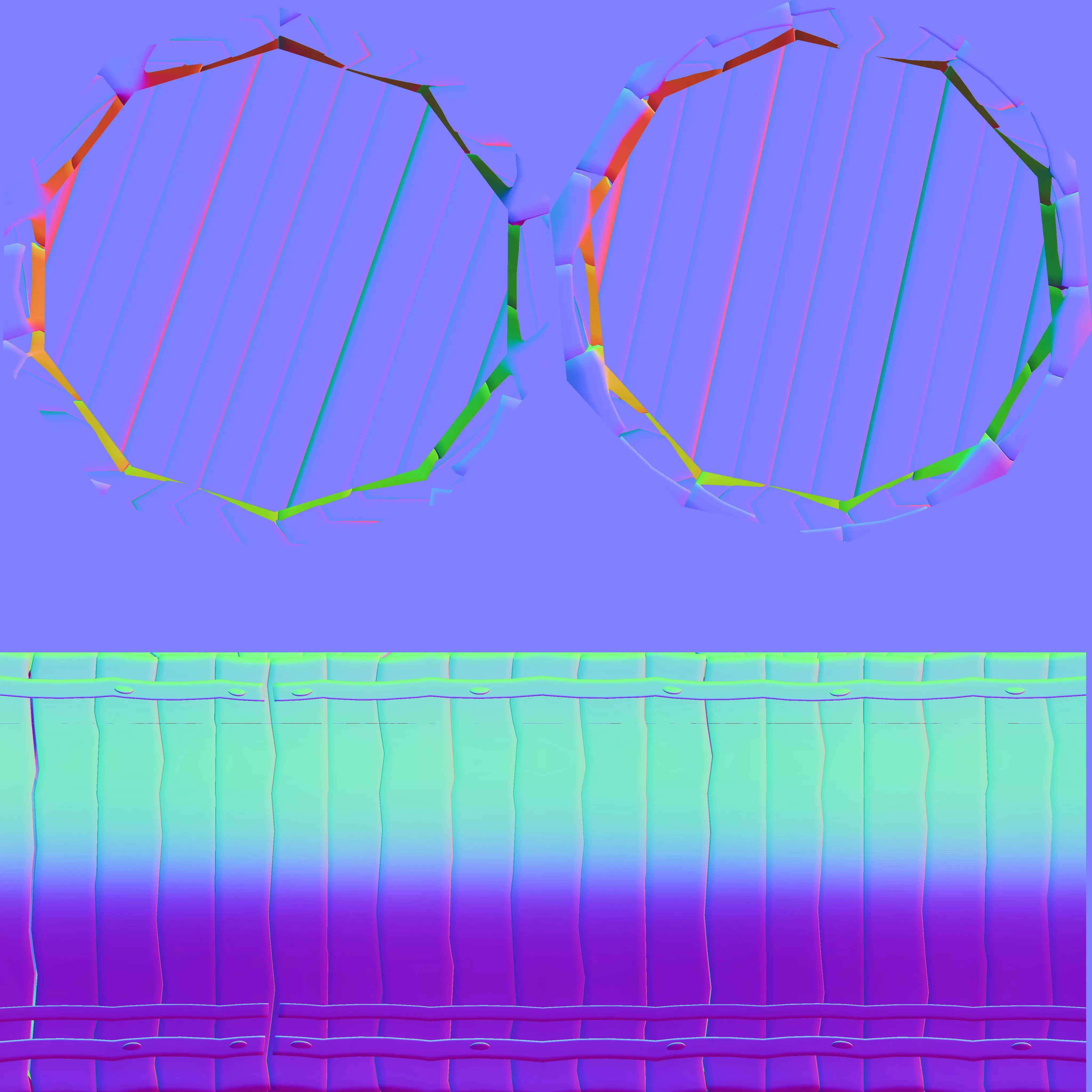 barrel two circles 3D model_0