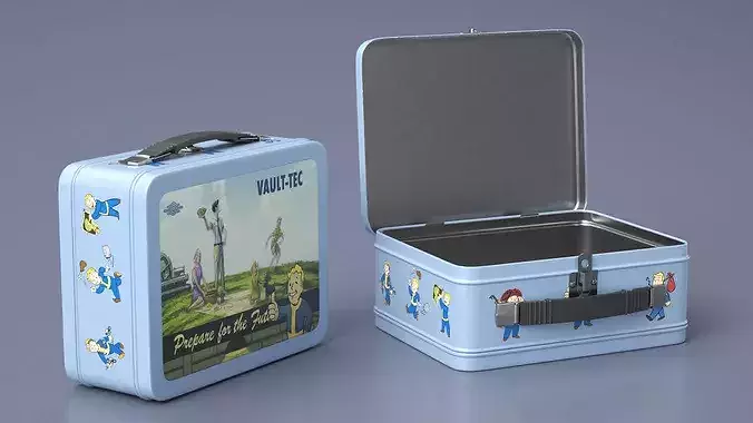 Vault-Tec Metal Lunch Box 3D model 2