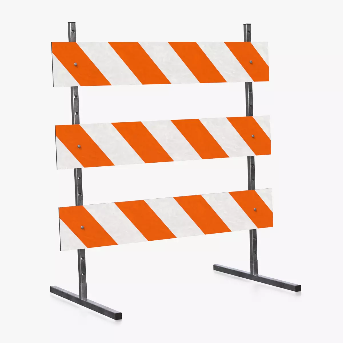 Type III Barricade - Traffic Props Low-poly 3D model