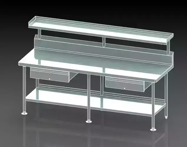 2 drawer shelf base shelf splash work table