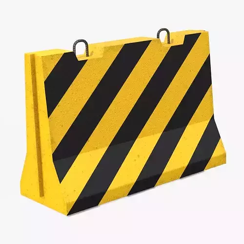 Striped Jersey Barrier - Traffic Props