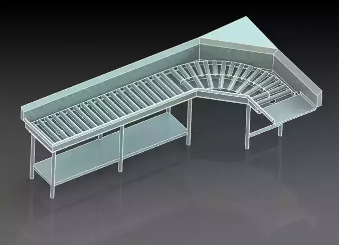 roller table conveyor 90 degree dish table with slope