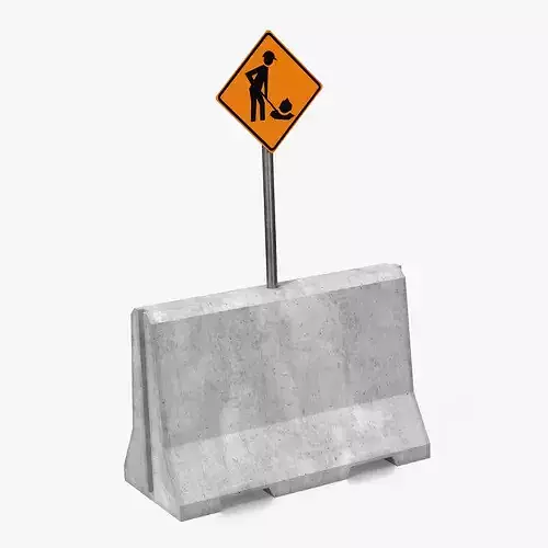 Jersey Barrier Traffic Sign - Traffic Props