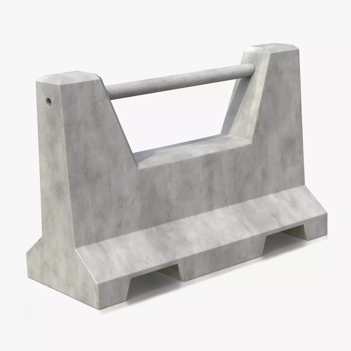 Concrete Forkfit Barrier - Traffic Props Low-poly 3D model