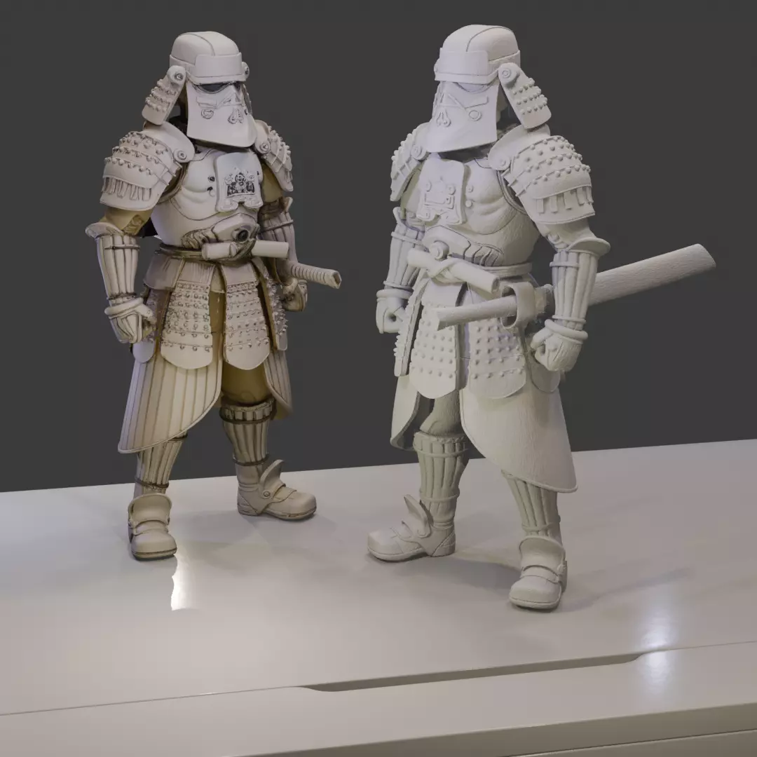 Star Wars Samurai Stormtrooper - Sci-Fi Ronin Figurine 3D print model