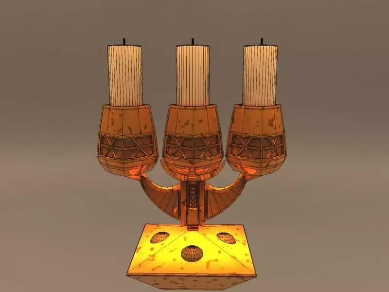 CANDELABRUM 2 VERSION Free low-poly 3D model_0