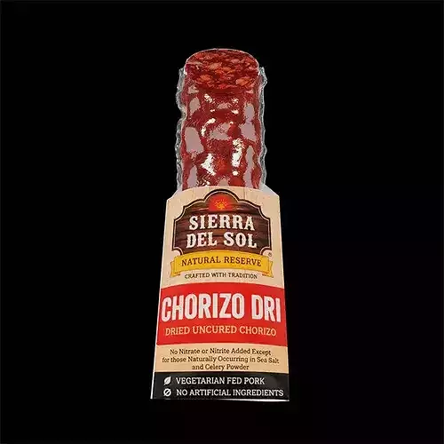 Chorizo Dried 3D model 2