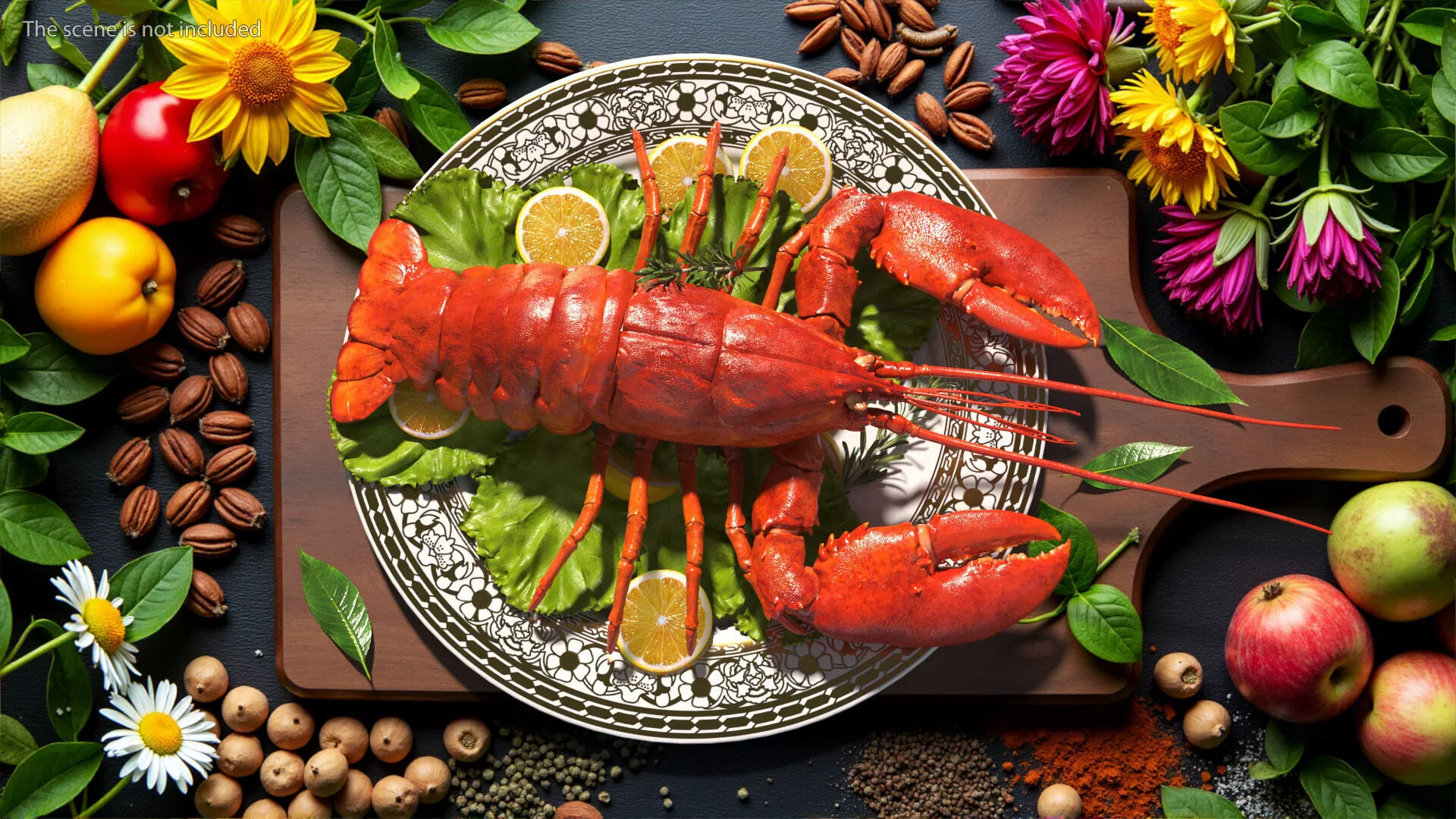 Boiled Lobster Rigged for Cinema 4D 3D model