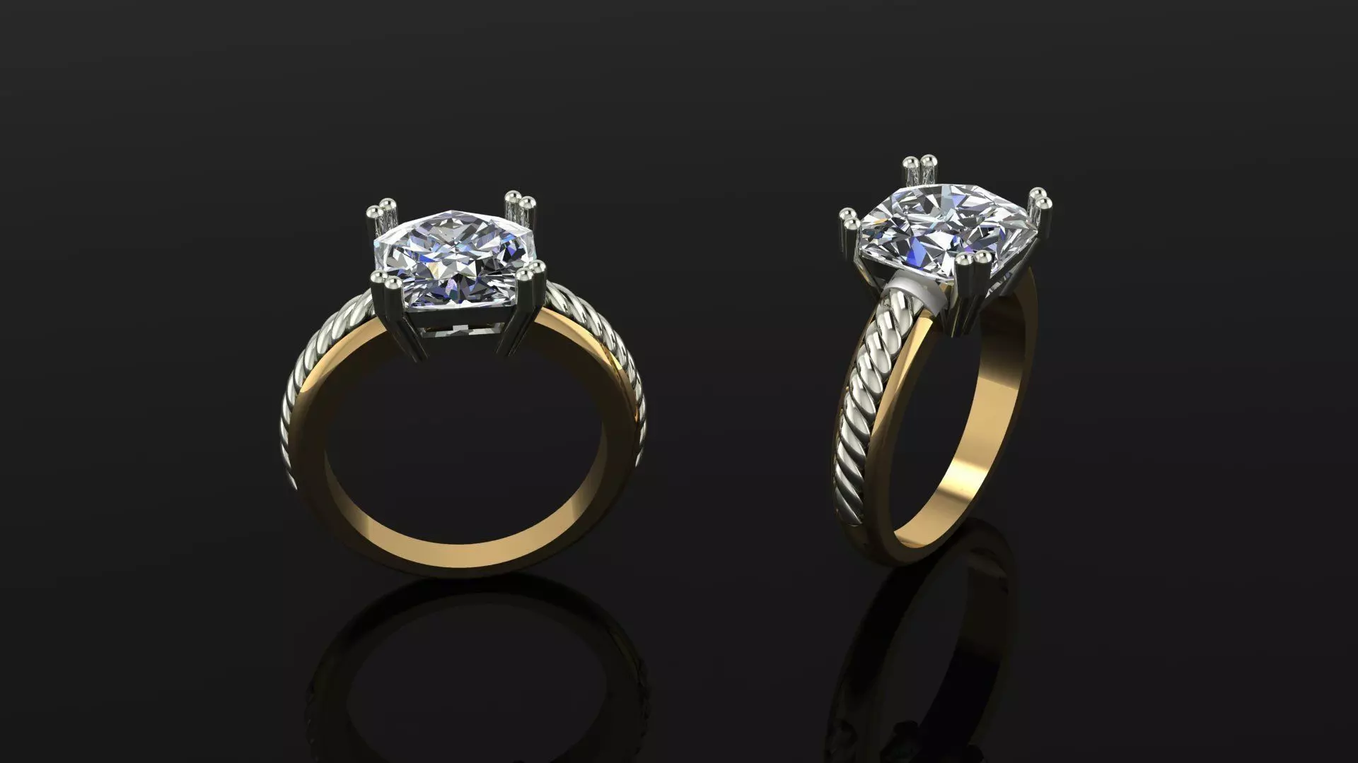 Diamond Ring 3D print model_0