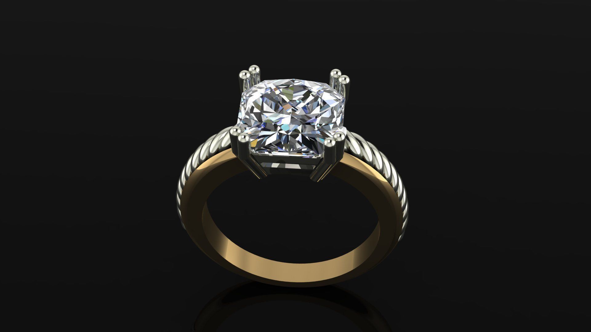 Diamond Ring 3D print model_2