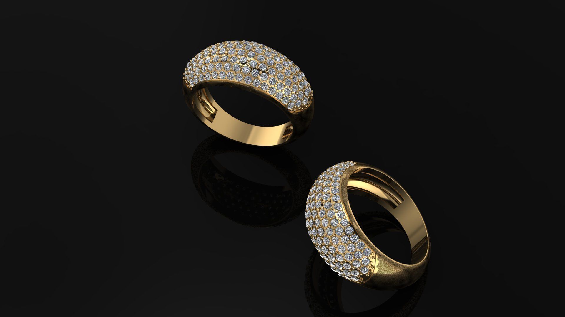 Diamond Ring 3D print model_2