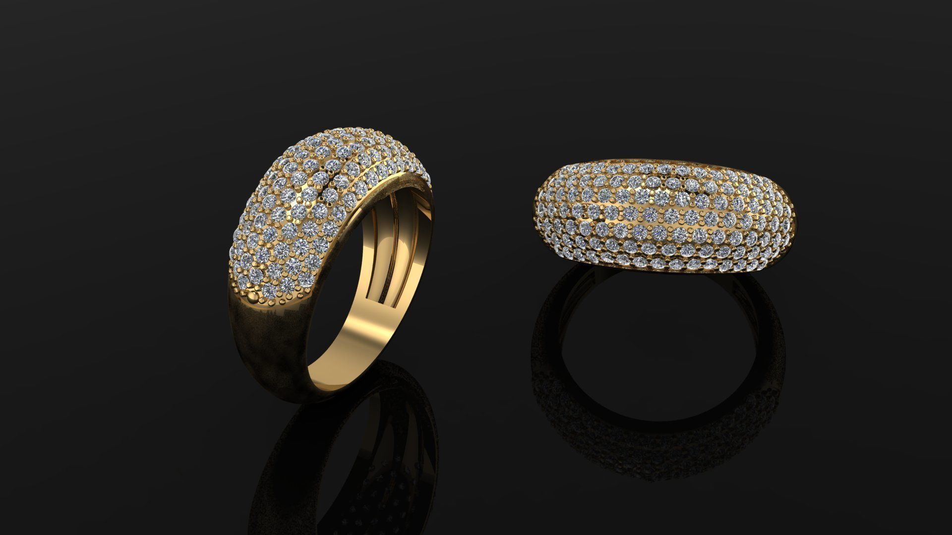Diamond Ring 3D print model_1