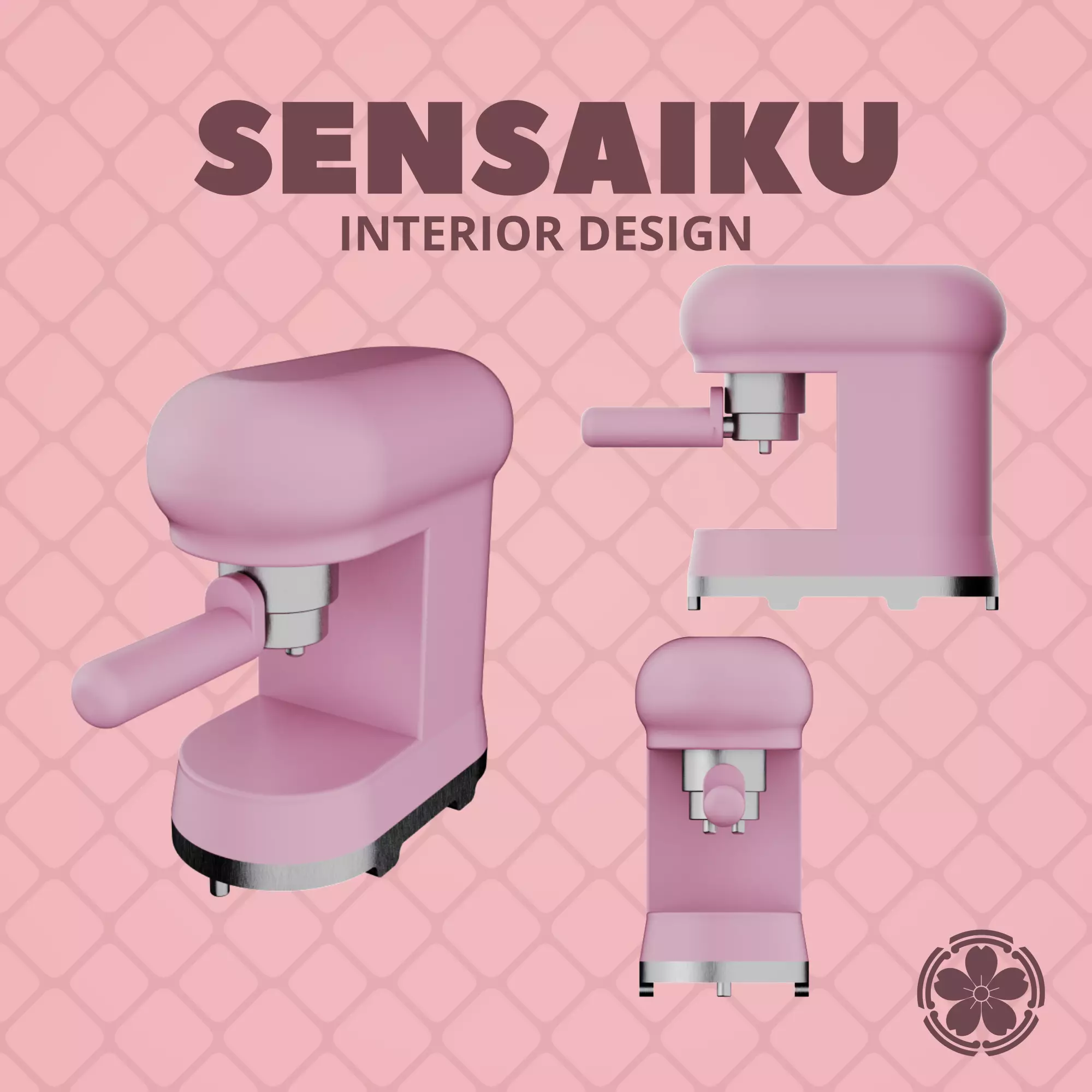 01 Miniature Coffee Machine and Coffee Maker - 3D Print 3D print model