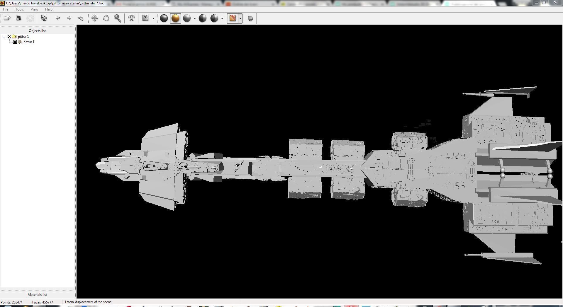 nave stellare pittur-15-mm kkkk255 saggitry 3D model_2