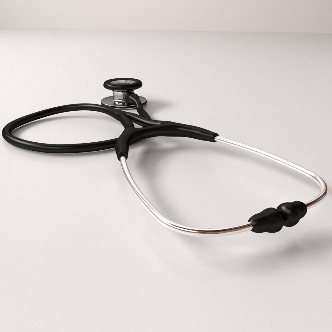 Stethoscope medical 3D model_2