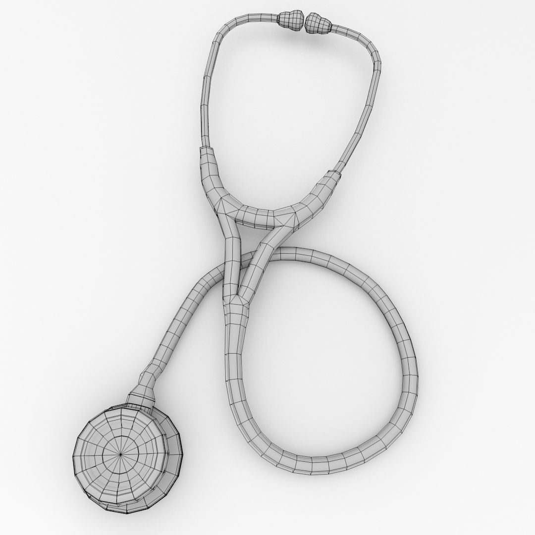 Stethoscope medical 3D model_4