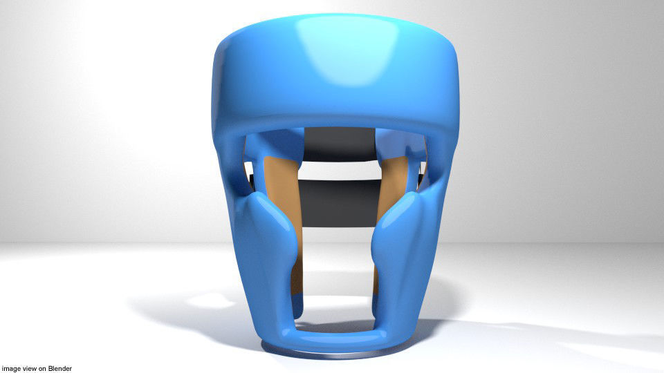 Martial-Art Headguard - Type 2 3D model_2