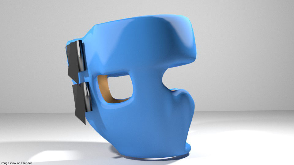 Martial-Art Headguard - Type 2 3D model_1