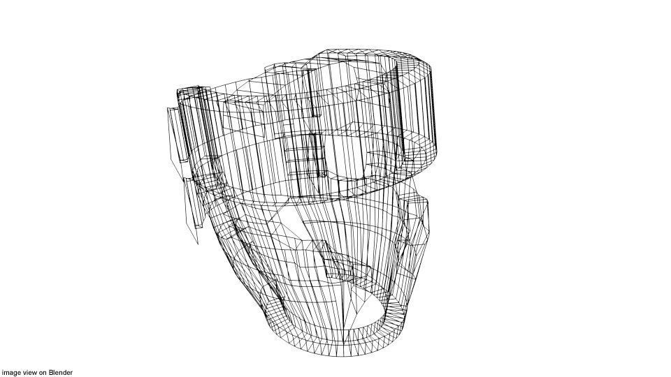 Martial-Art Headguard - Type 2 3D model_3
