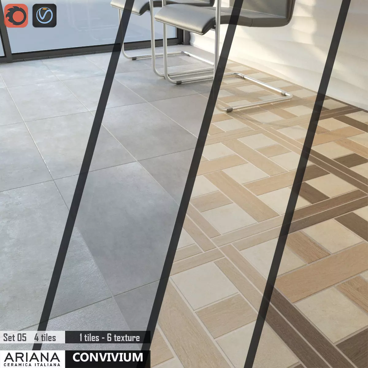 Ariana Convivium Set 3D model_0