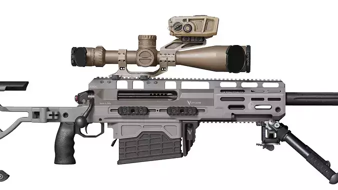 3D model PBR Chinese QLB-06 Grenade Launcher VR / AR / low-poly