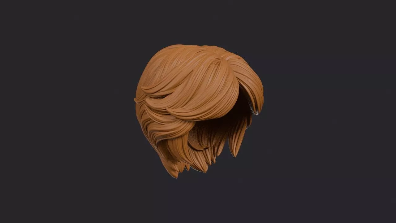 Wedge Hairstyle 3D print model