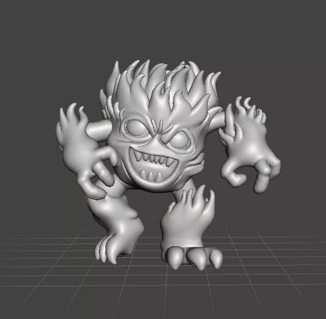 FIRE MINION MINIATURE MODEL FIGURE FOR FANTASY GAMES RPG DND 3D print model