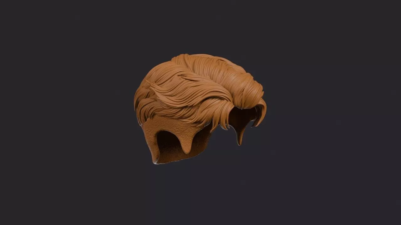 Two-Block Cut Hairstyle 3D print model