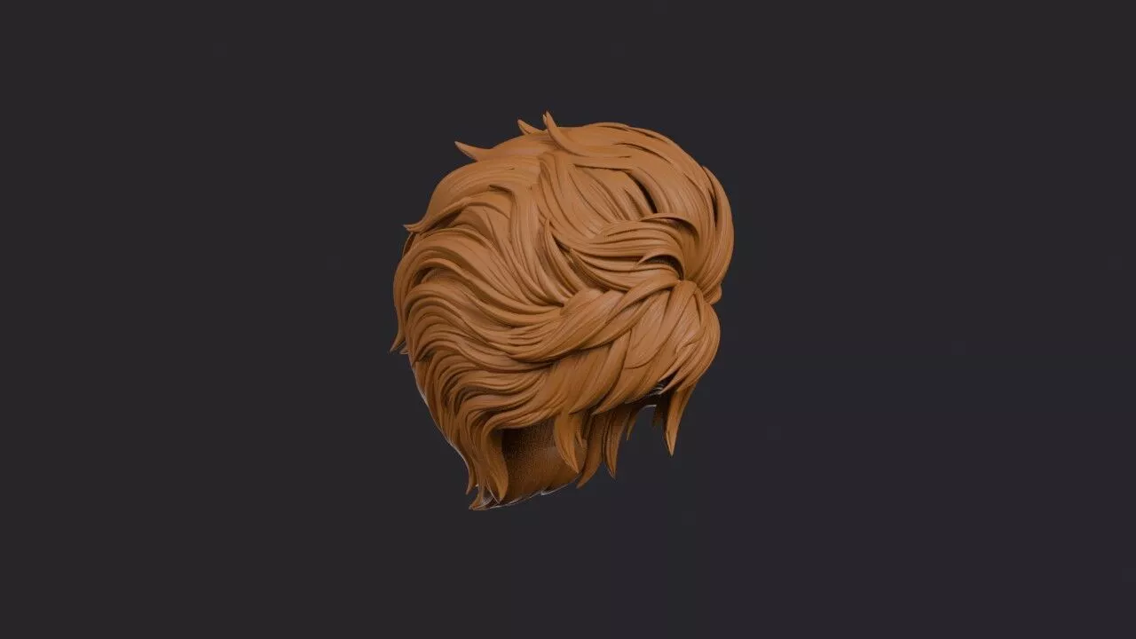 Teased Hair Wig 3D print model