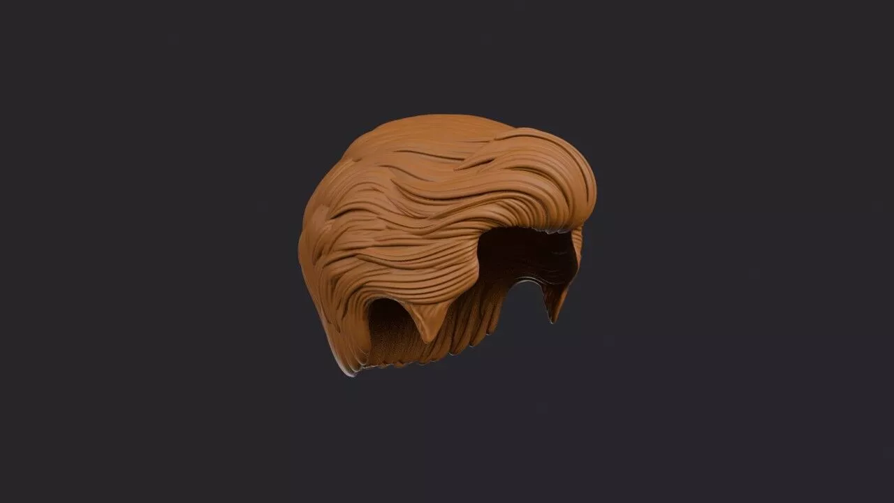 Swept Back Wig 3D print model