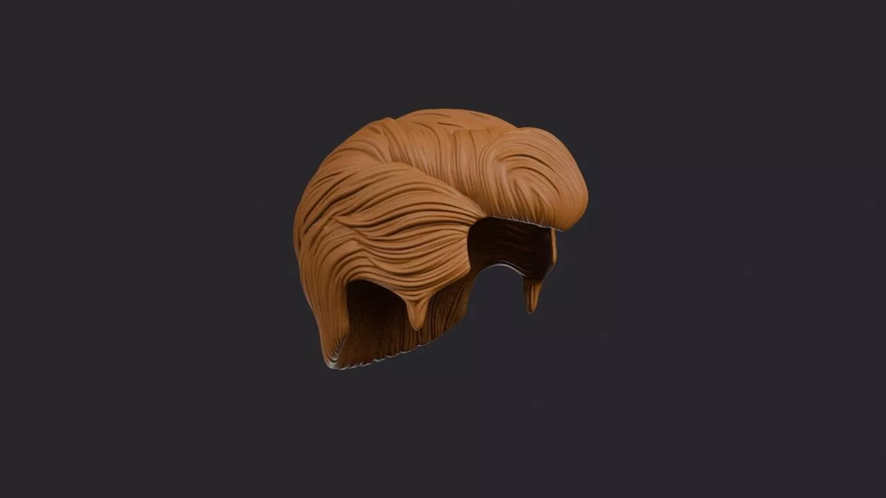 Slicked Back Wig 3D print model