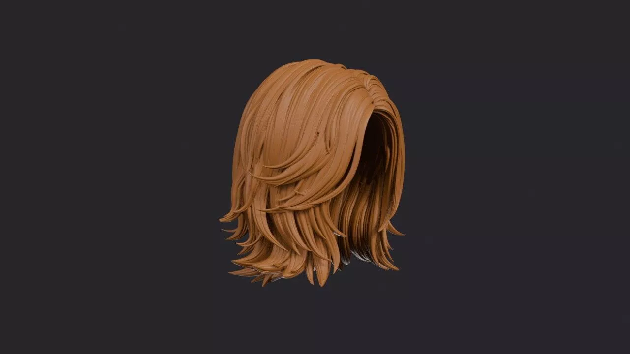 Rachel Cut Hairstyle 3D print model