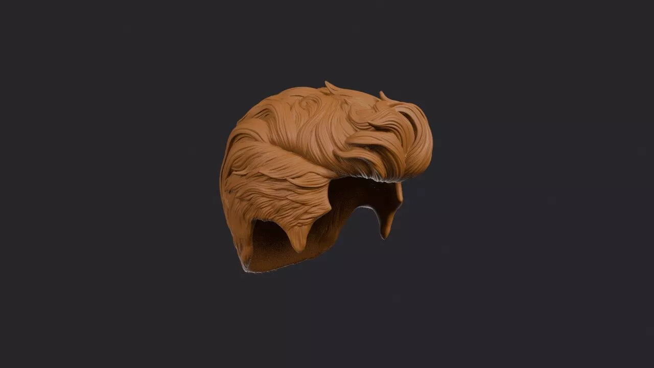 Quiff Wig 3D print model