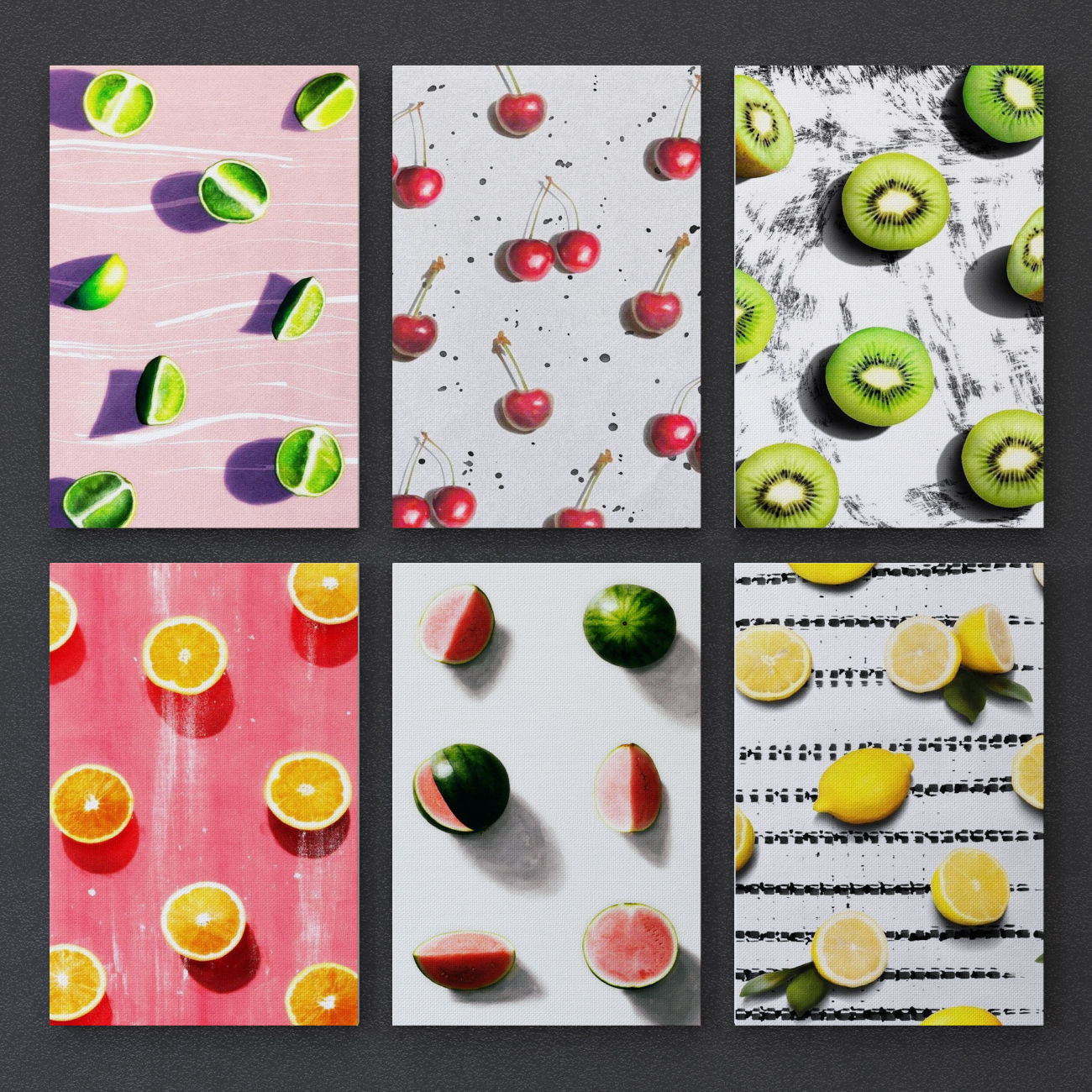 Fruit collection framed set-01 for kitchen 3D model_3